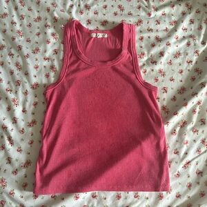 pink Copper Key tank top that is ribbed and stretchy size S